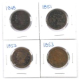Group of (4) U.S. Large Cents.