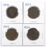 Group of (4) U.S. Large Cents.