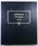 Group of (121) Jefferson Nickels in Whitman Album Starting at 1938.