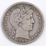 1899 S Barber Silver Half Dollar.