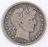 1899 O Barber Silver Half Dollar.