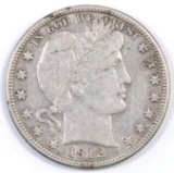 1912 D Barber Silver Half Dollar.