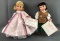 Group of 2 Madame Alexander Miniature Showcase Collection dolls