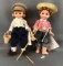 Group of 2 Madame Alexander Miniature Showcase Collection dolls