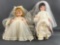 Group of 2 Madame Alexander bride dolls