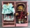 Vintage 1987 signed Jane Carlson Kenja Designs bear in train case with bonus outfits/accessories