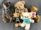 Group of 5 Teddy Bears, bearly there, Applause and Dakin