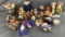 Group of 20+ miniature animals/people, ornaments pins and more