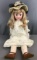 Antique SFBJ Bisque head blonde doll with brown eyes