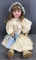 Antique Walkure doll with bisque head and brown eyes