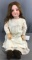 Antique SFBJ Bisque head doll with brown hair and blue eyes