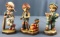 Group of 3 ANRI wood figurines including Batter Up In Original Boxes