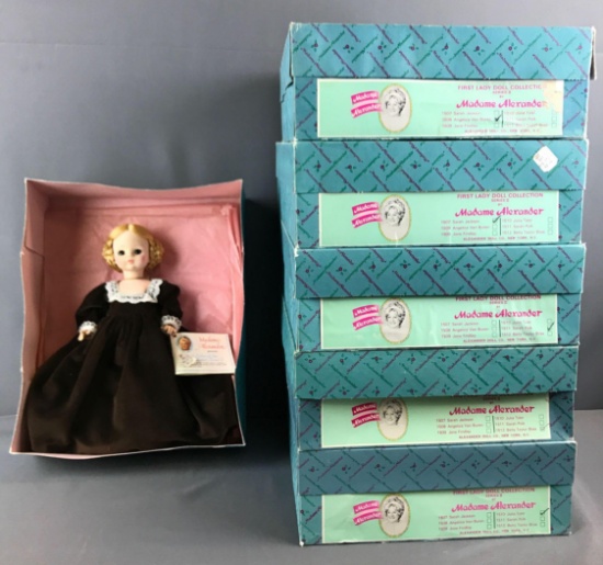 Group of 6 Madame Alexander First Lady dolls