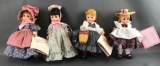 Group of 4 Madame Alexander Miniature Showcase Collection dolls