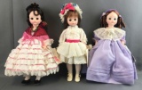 Group of 3 Madame Alexander dolls