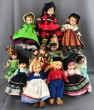 Group of 12 Madame Alexander dolls