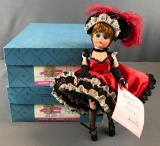 Group of 2 Madame Alexander Jane Avril dolls in original boxes