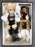 R John Wright Geppetto and Pinocchio dolls in original box
