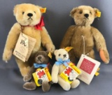 Group of 4 Steiff Teddy Bears