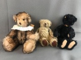 Group of 3 handmade artist bears