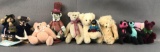 Group of 10 handmade miniature artist bears