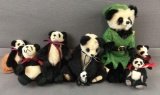 Group of 7 miniature handcrafted artist bears