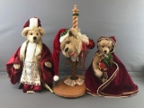 Group of 3 handcrafted bears