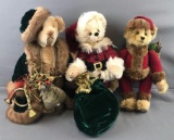 Group of 3 handcrafted bears