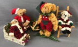 Group of 4 Holiday bears