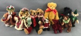 Group of 10 miniature handcrafted Artist Bears