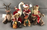 Group of 7 miniature Handcrafted Artist Bears