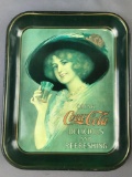 Vintage 1972 tin Coca Cola advertising tray