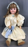 Antique Walkure doll with bisque head and brown eyes