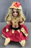 Antique Handwerck doll with blonde hair and blue eyes