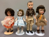 Group of 4 1950-60s Dolls