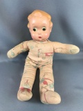 Vintage 1940?s Googly Eye stuffed doll