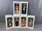 Group of 6 Vintage Shirley Temple Dolls In Original Packaging