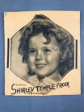 Vintage Shirley Temple Frock Cardboard Cover of Box