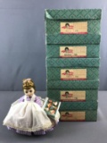 Group of Madame Alexander Little Women dolls in original boxes