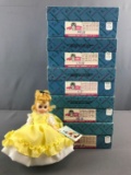 Group of 5 Madame Alexander Little Women dolls in original boxes