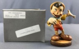 ANRI Pinocchio wood sculpture in original box