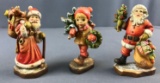 Group of 3 ANRI wood figurines including Jolly St Nick in original boxes