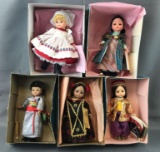 Group of 5 Madame Alexander dolls