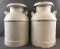 Group of 2 vintage milk cans