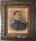 Ornate Framed Portrait, Man in Military Uniform