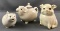 3 piece Group: Porcelain Pig Tea