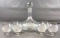 7 piece Decanter Set, Clear Glass, Sailing Ship Motif