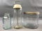 Group of 3 Vintage Glass Jars