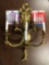 Brass electric wall sconce with 2 packs of lightbulbs