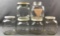 Group of 6 vintage glass candy jars